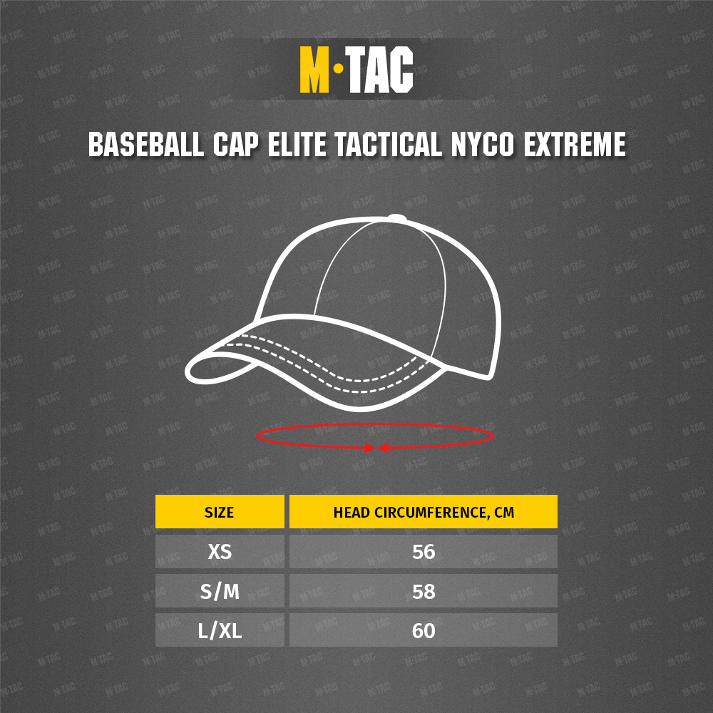 Maattabel Baseball Cap Elite Tactical NYCO Extreme